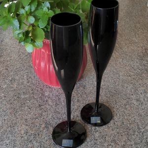🆕 NWT Mikasa Elite Black Flutes (2)